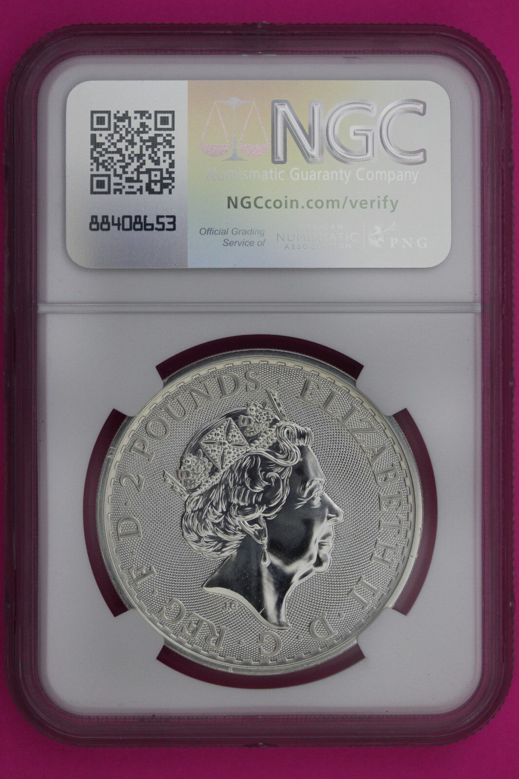 2017 MS 69 Great Britain £2 Britannia 20th Anniversary Privy NGC Graded Slab 889