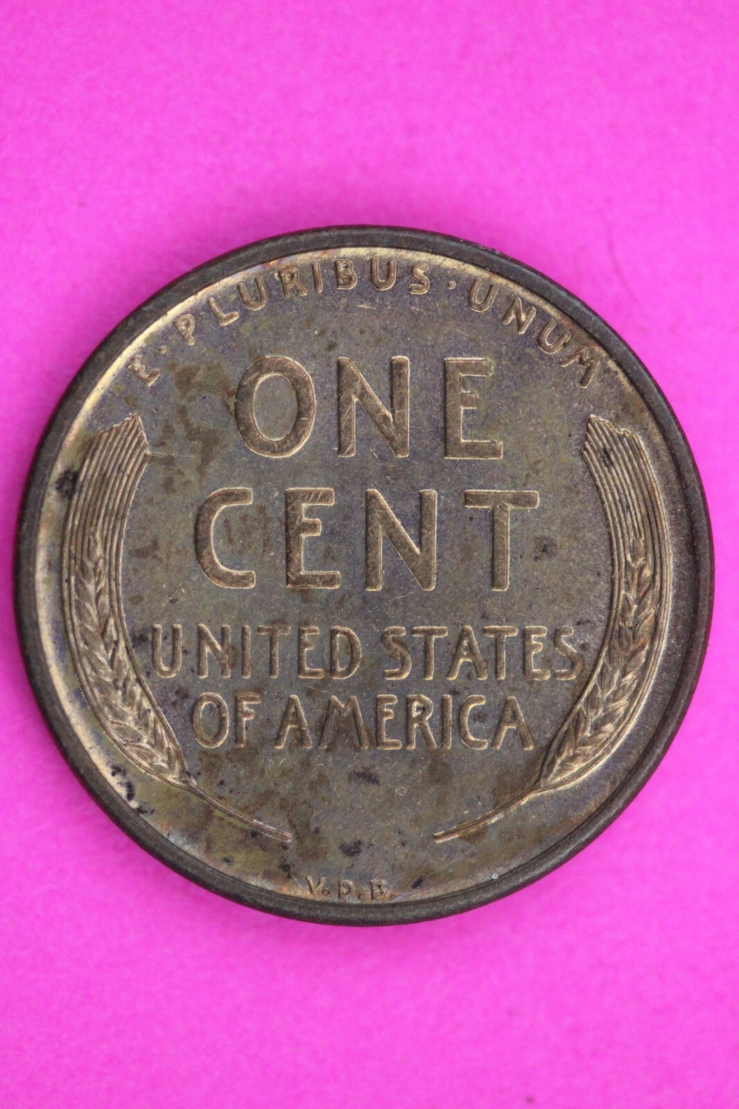 High Grade 1909 P VDB Red Abraham  Lincoln Wheat Cent Rare Key Date Coin 01