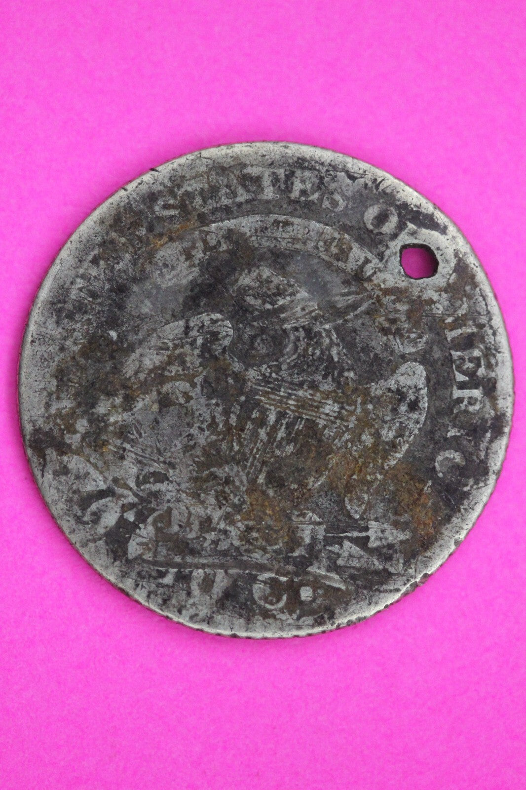 1823 Bust Capped Dime Lady Liberty Silver Coin Guaranteed Authentic Genuine 1377