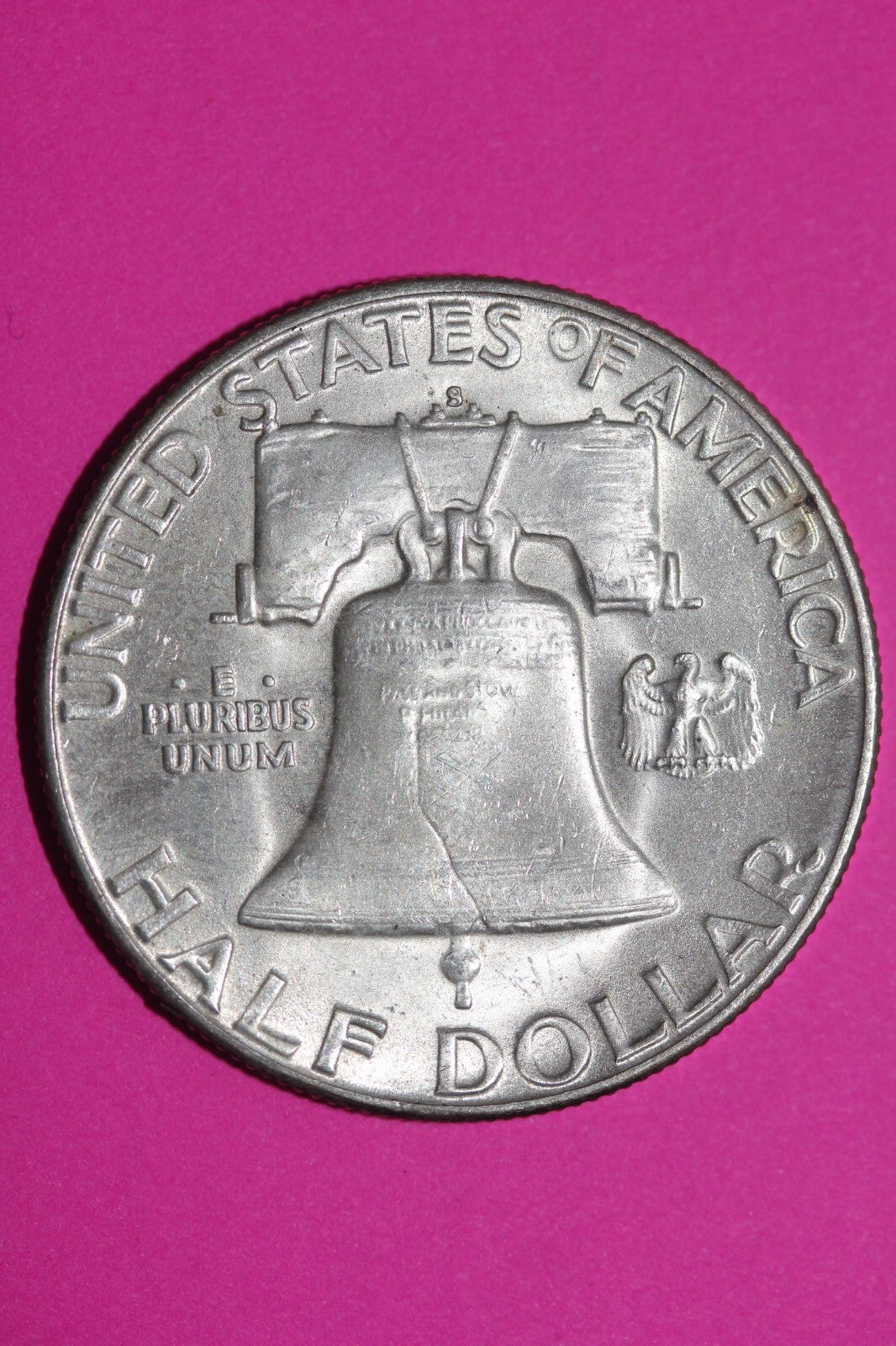 High Grade 1952 S Ben Franklin Silver Half Dollar Guaranteed Authentic Coin 1046