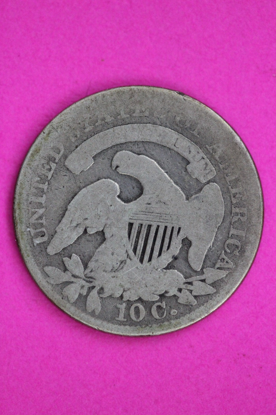 1833 Bust Capped Dime Lady Liberty Silver Coin Guaranteed Authentic Genuine 1535