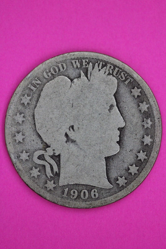 1906 D Barber Liberty Half Dollar Silver Coin You Get The Coin In Pics TOM 16