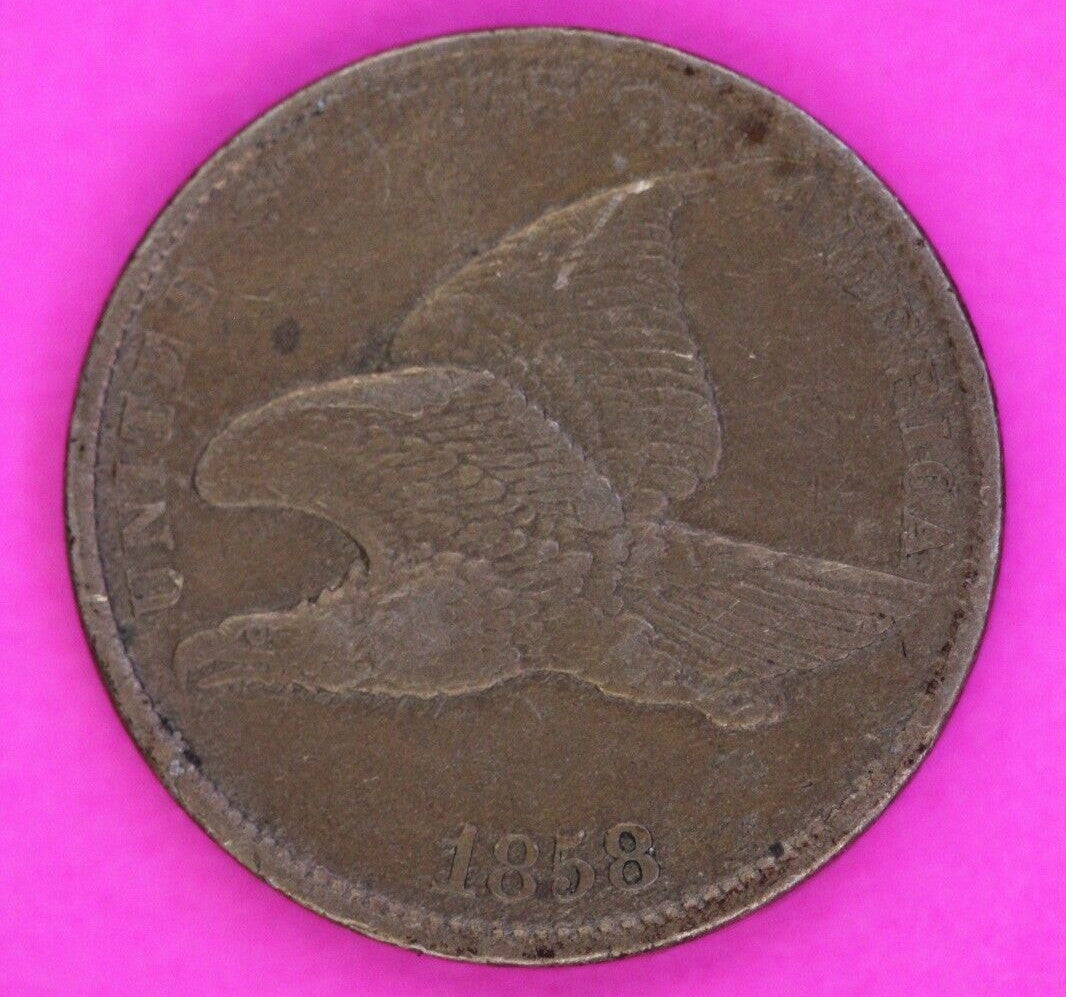 1858 Flying Eagle Cent Penny You Get The Exact Same Scarce Coin In Pics 157