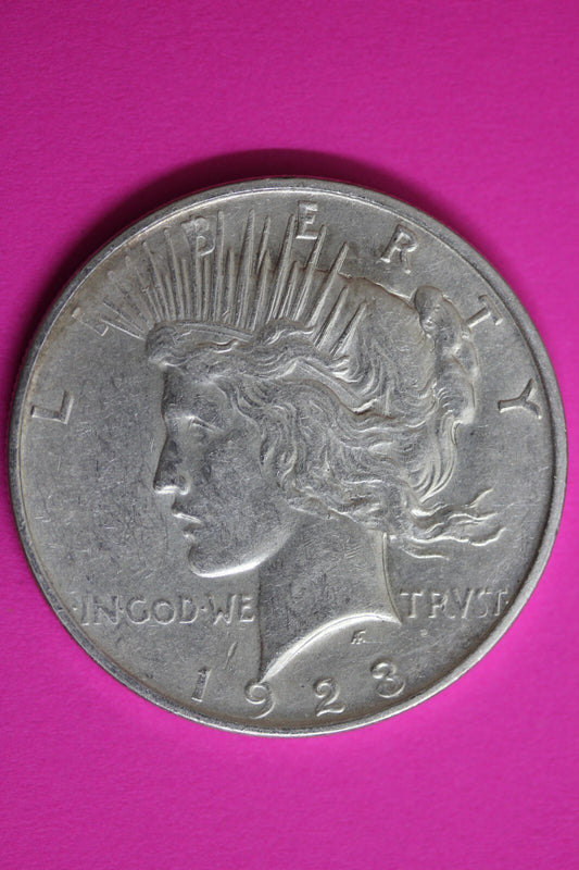 1923 D Liberty Peace Silver Dollar Exact Coin Shown Nice Luster Better Grade 132
