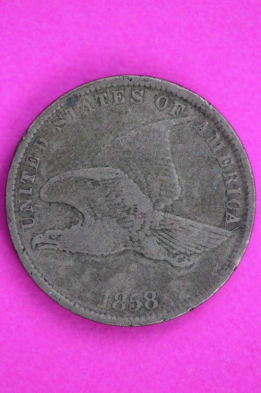1858 Flying Eagle Cent Penny Guaranteed Authentic & Genuine Free Shipping 1536