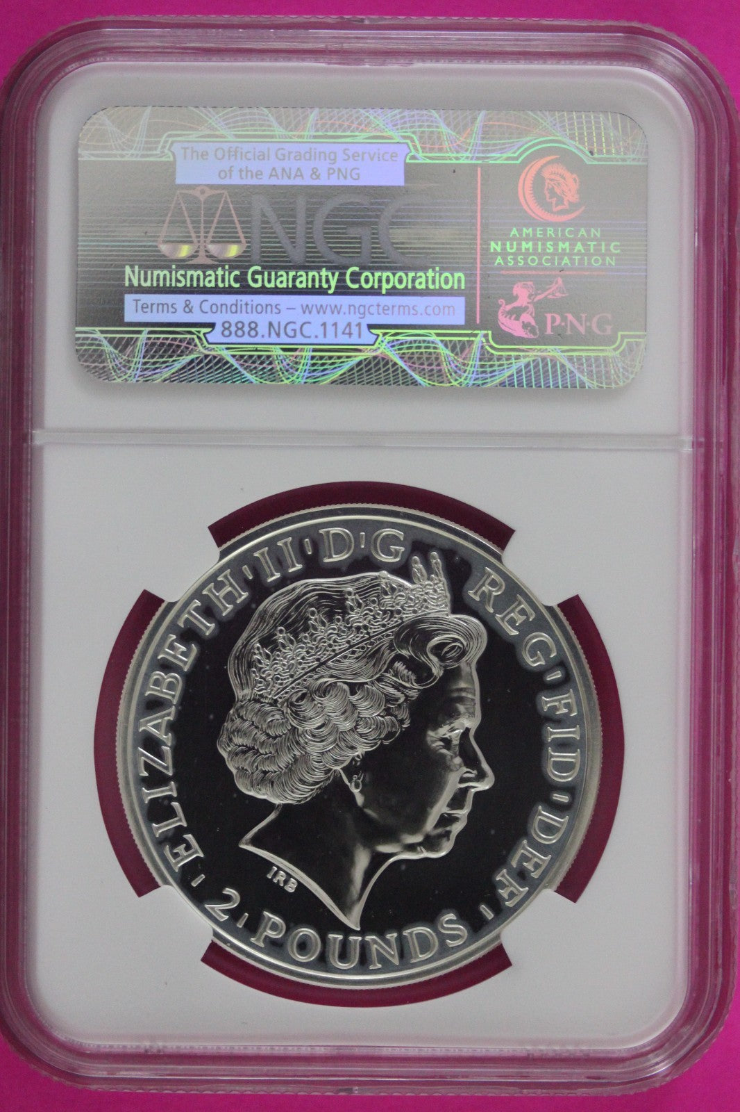 2014 MS 69 PL Year Of The Horse Great Britain Silver 2 Pounds NGC Certified 956
