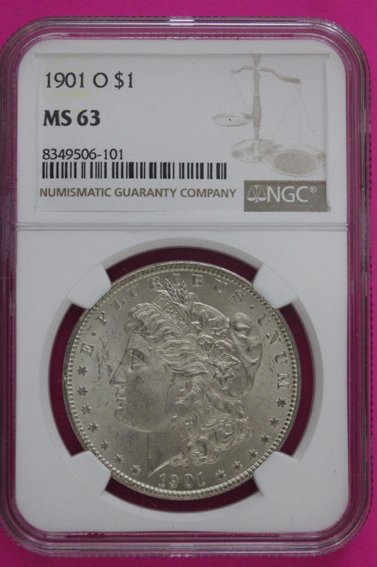 1901 O MS 63 Liberty Morgan Silver Dollar NGC Certified Graded Authentic 698