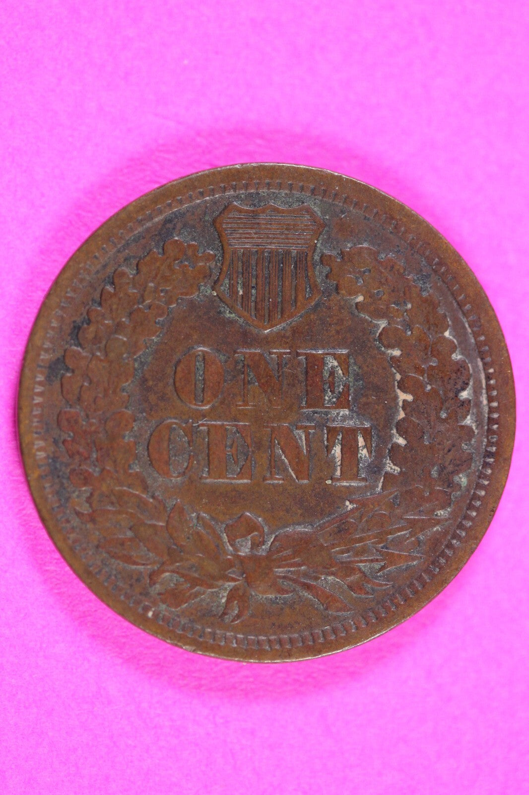 1865 Bronze Indian Head Cent Penny Rare Early Type Coin Exact Coin Pictured 287