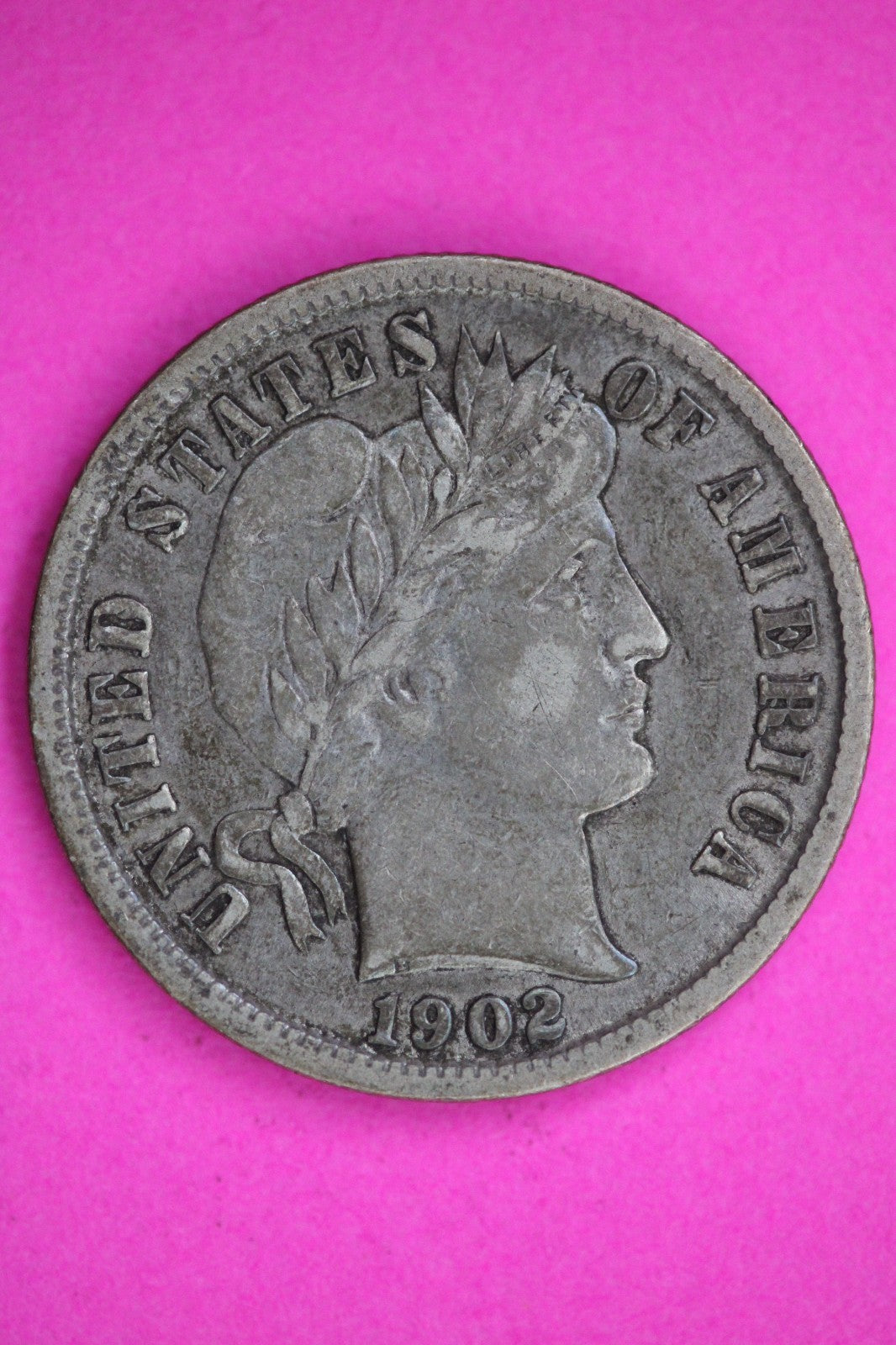 1902 P Barber Liberty Dime Guaranteed Authentic & Genuine Silver Coin 2986