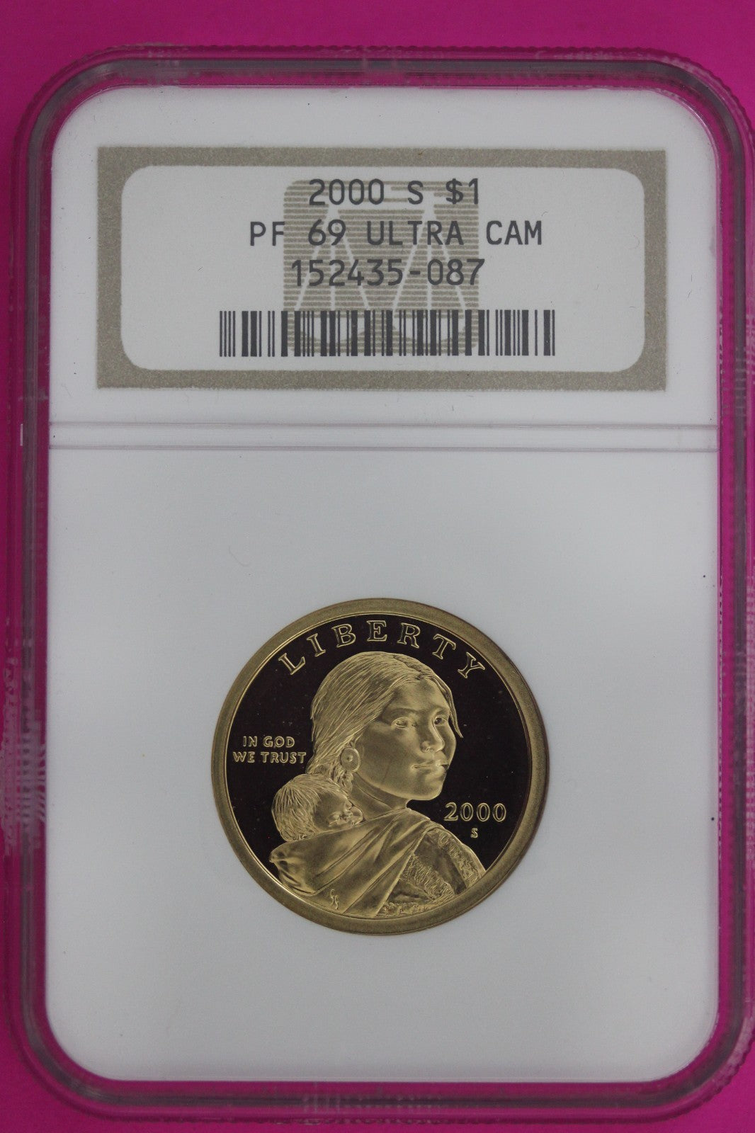 2000 S PR 69 Sacagawea Dollar Native American NGC Certified Authentic Slab 16