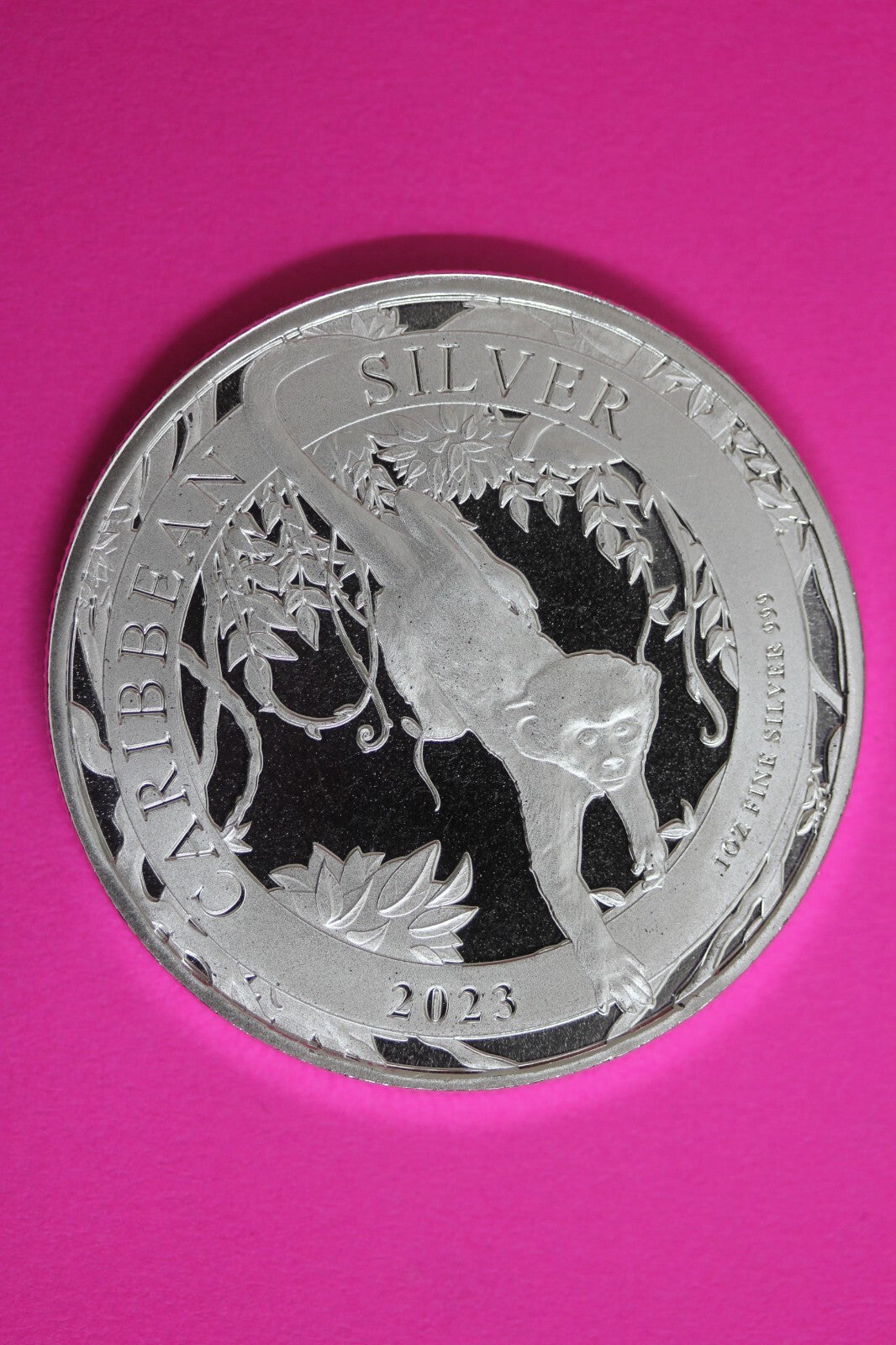 Gem BU 2023 Barbados Monkey 1 OZ Silver Coin .999 Fine $1.00 Same Coin In Pic 14