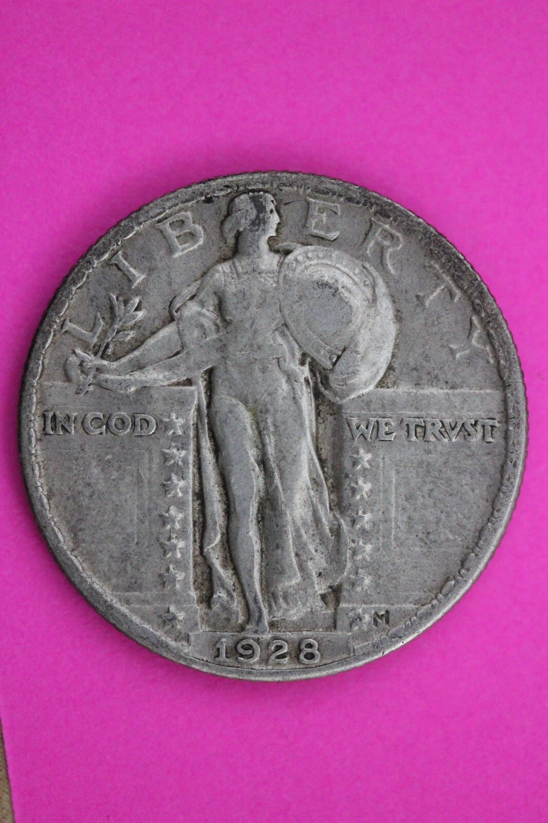 High Grade Full Date 1928 P  Standing Liberty Silver Quarter Key Date Coin 09