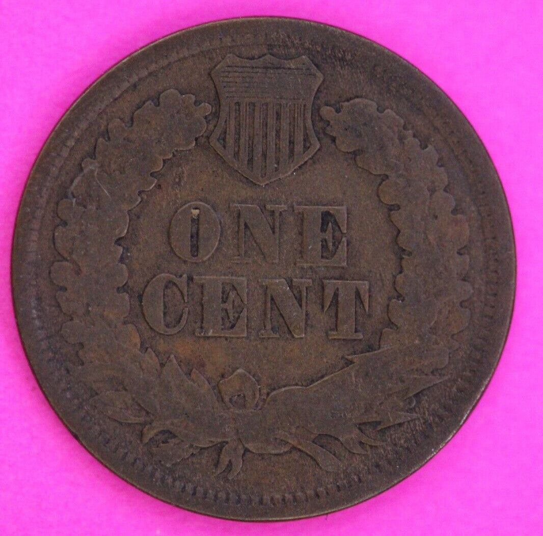 1865 Fancy 5 Indian Head Cent Penny Scarce Early Type Exact Coin Shown 329