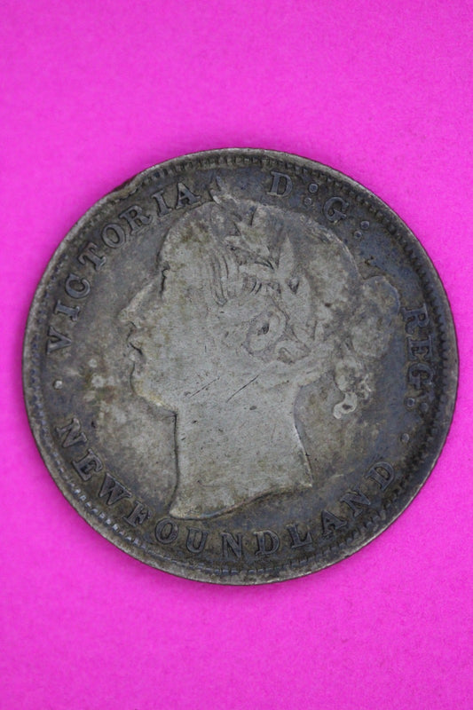 1873 Newfoundland Canada 20 TWENTY Cent Silver Coin Guaranteed Authentic 2235