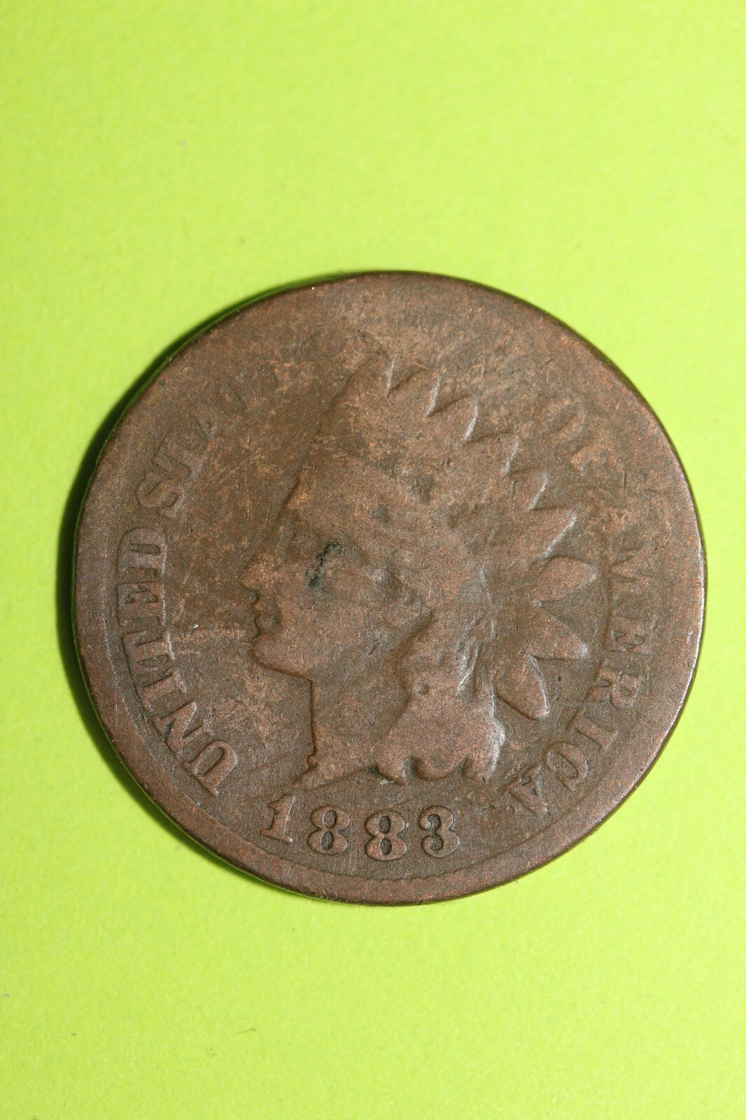 1883 Indian Head Cent Penny Low Grade Cull Exact Coin Shown Fast Shipping OCE 90