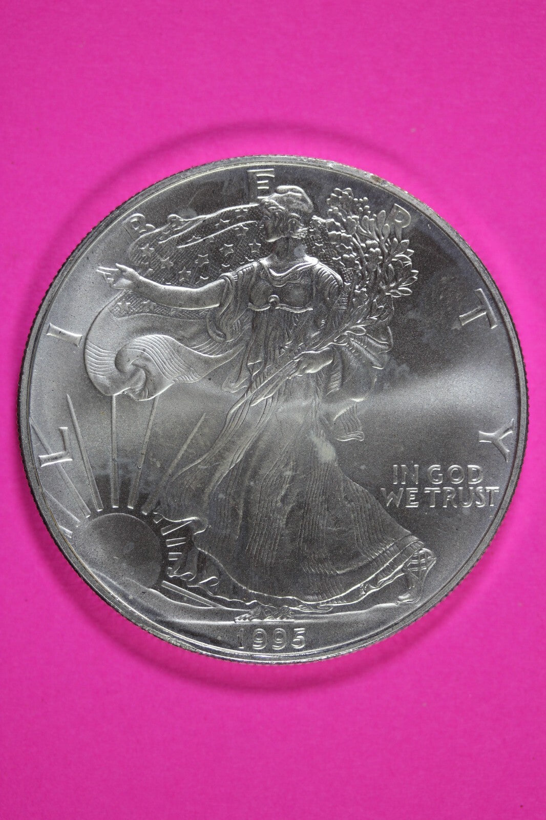 Key Date 1995 BU American Silver Eagle Key Date 1 Ounce .999 Exact Coin Shown 07