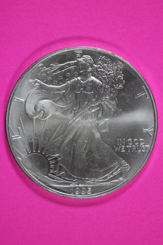 Key Date 1995 BU American Silver Eagle Key Date 1 Ounce .999 Exact Coin Shown 07