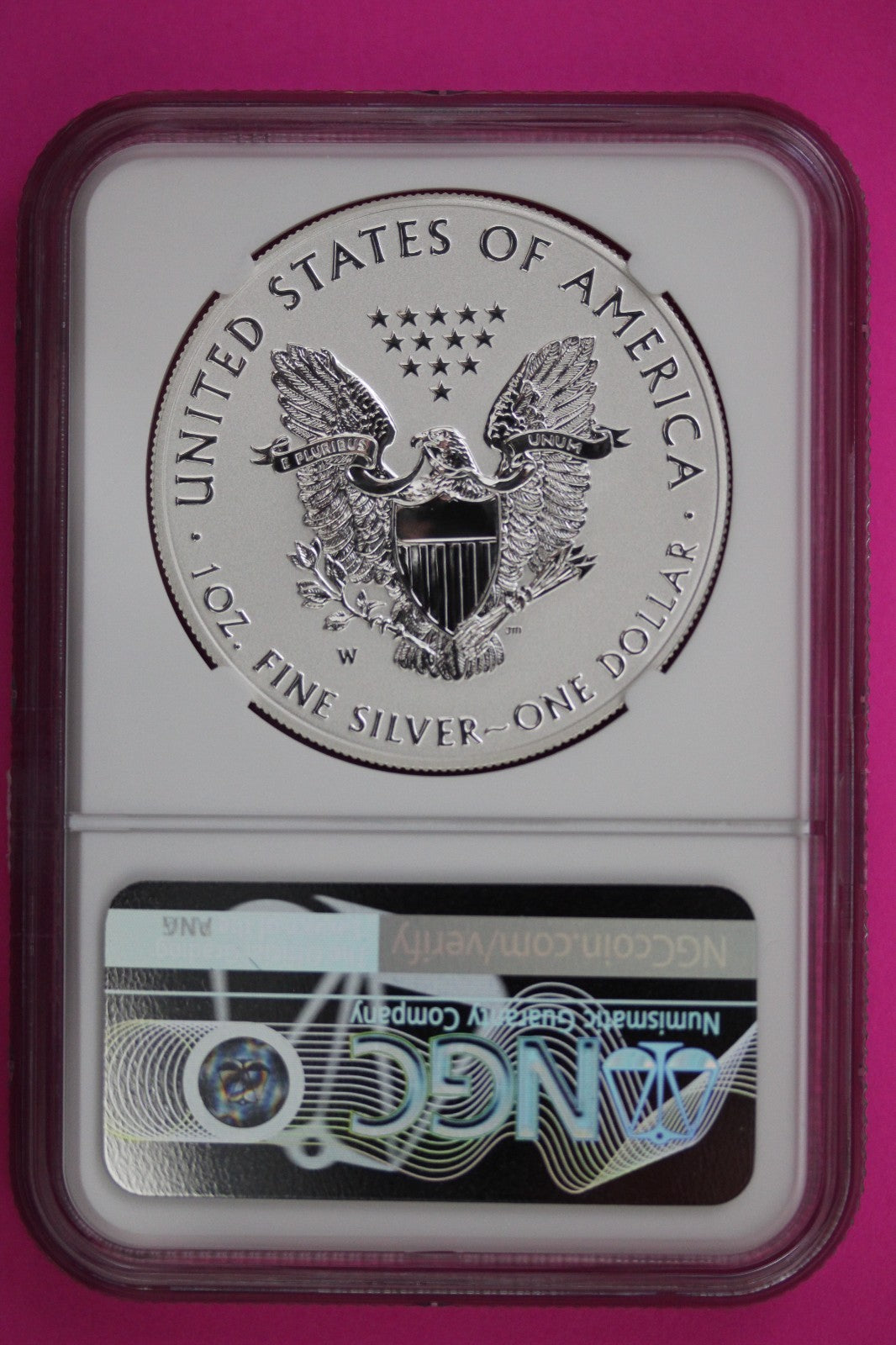 2021 W T1 Reverse Proof Silver Eagle PF 69 One Coin From Design Set NGC Slab 64