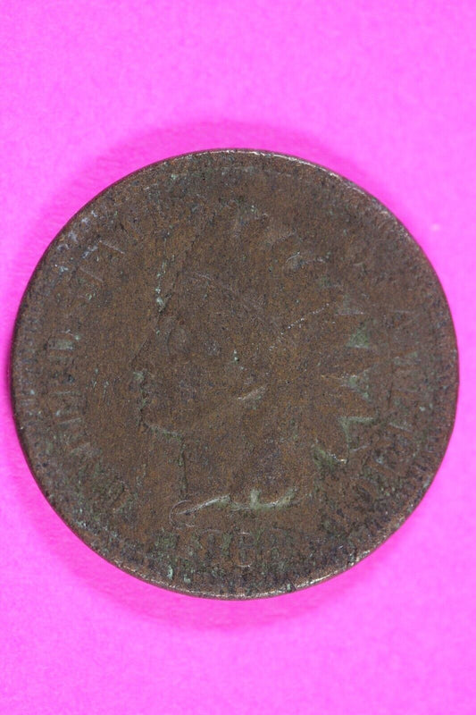 1868 Indian Head Cent Penny Scarce Early Type You Get Exact Coin Pictured 262