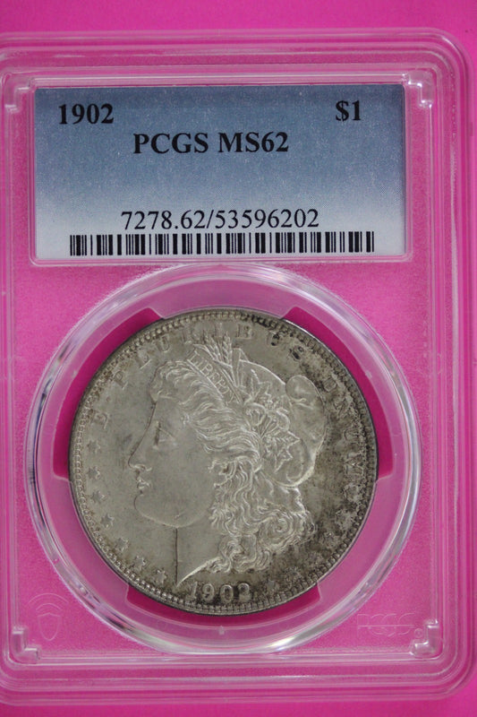 1902 P MS 62 Liberty Morgan Silver Dollar PCGS Graded Authentic Certified 61