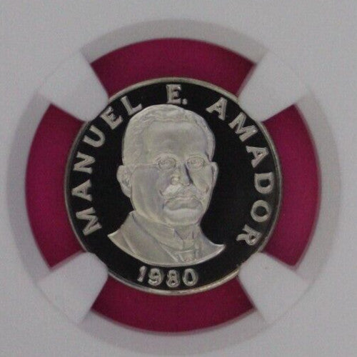 1980 Panama PF 69 Ultra Cameo Proof 10 Centesimos NGC Certified Graded Slab 871