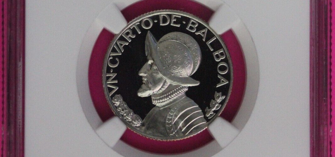 Top Pop 1971 Panama PF 69 Proof 1/4 Balboa NGC Graded Certified  Slab 1023