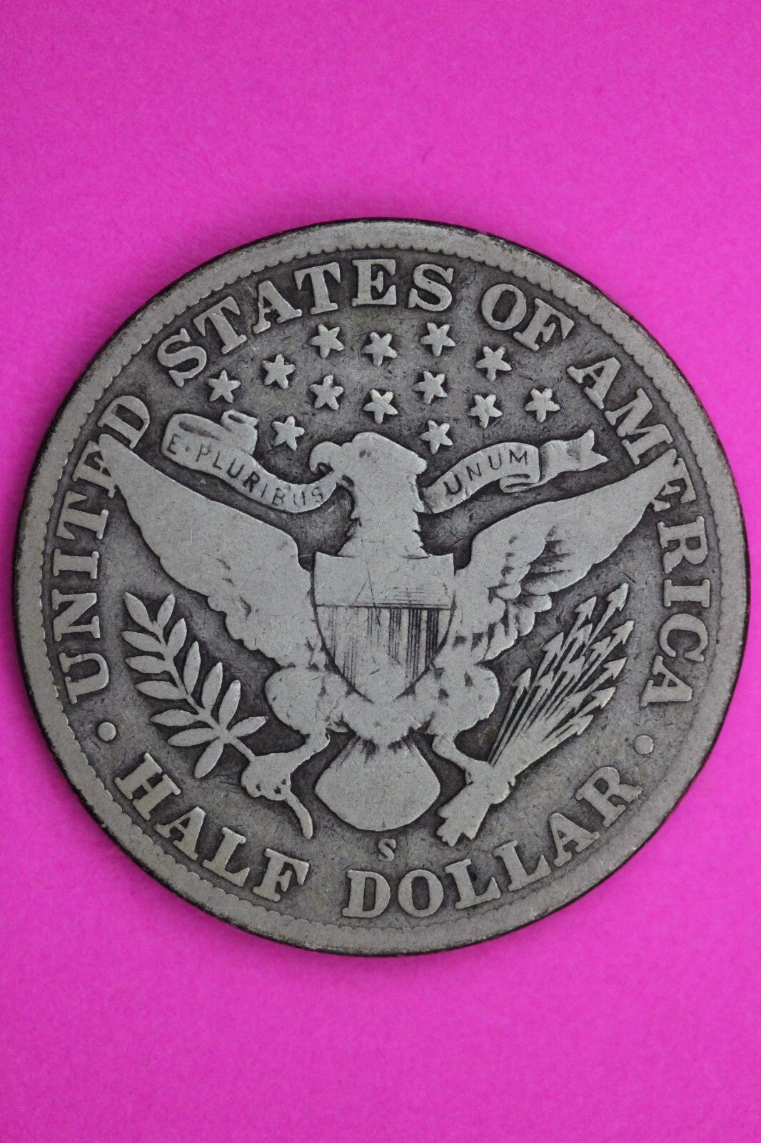 1909 Inverted S Barber Liberty Half Dollar Silver Coin Key Date Genuine 0411N