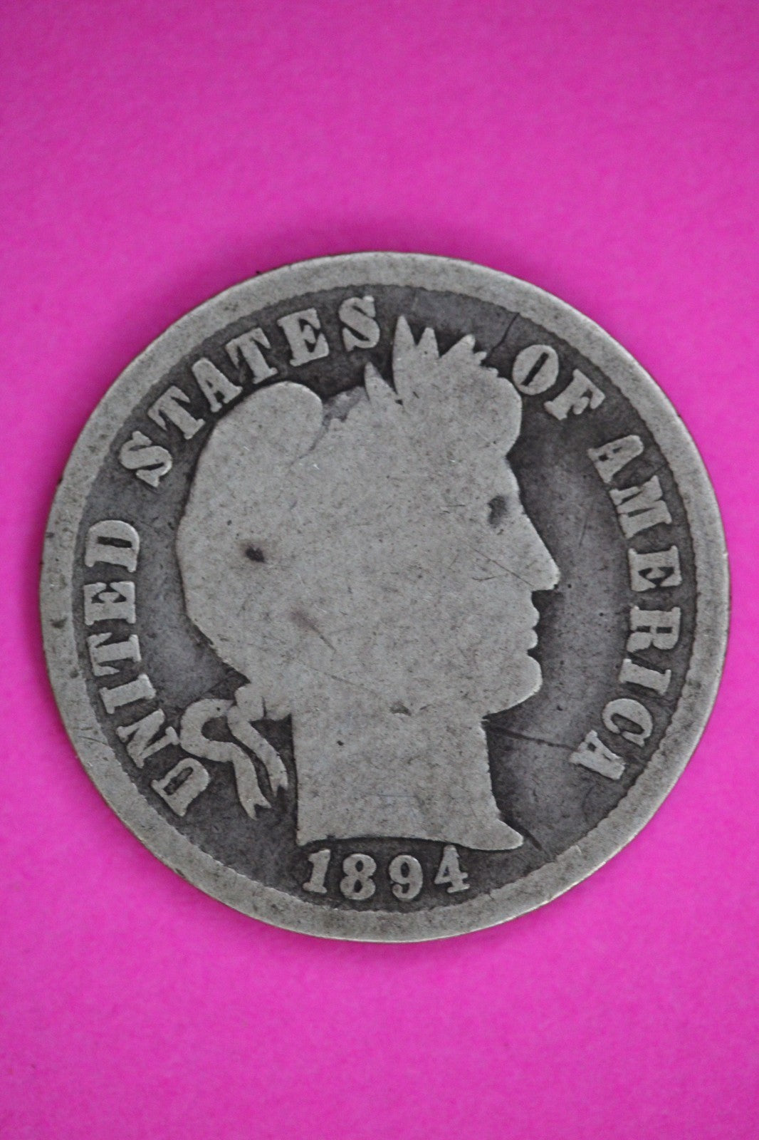 1894 P Barber Liberty Dime Silver Exact Coin Shown Authentic & Genuine 2833