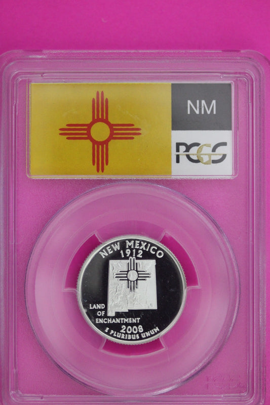 2008 S PF 69 New Mexico Silver State Quarter PCGS Certified Authentic Slab 243