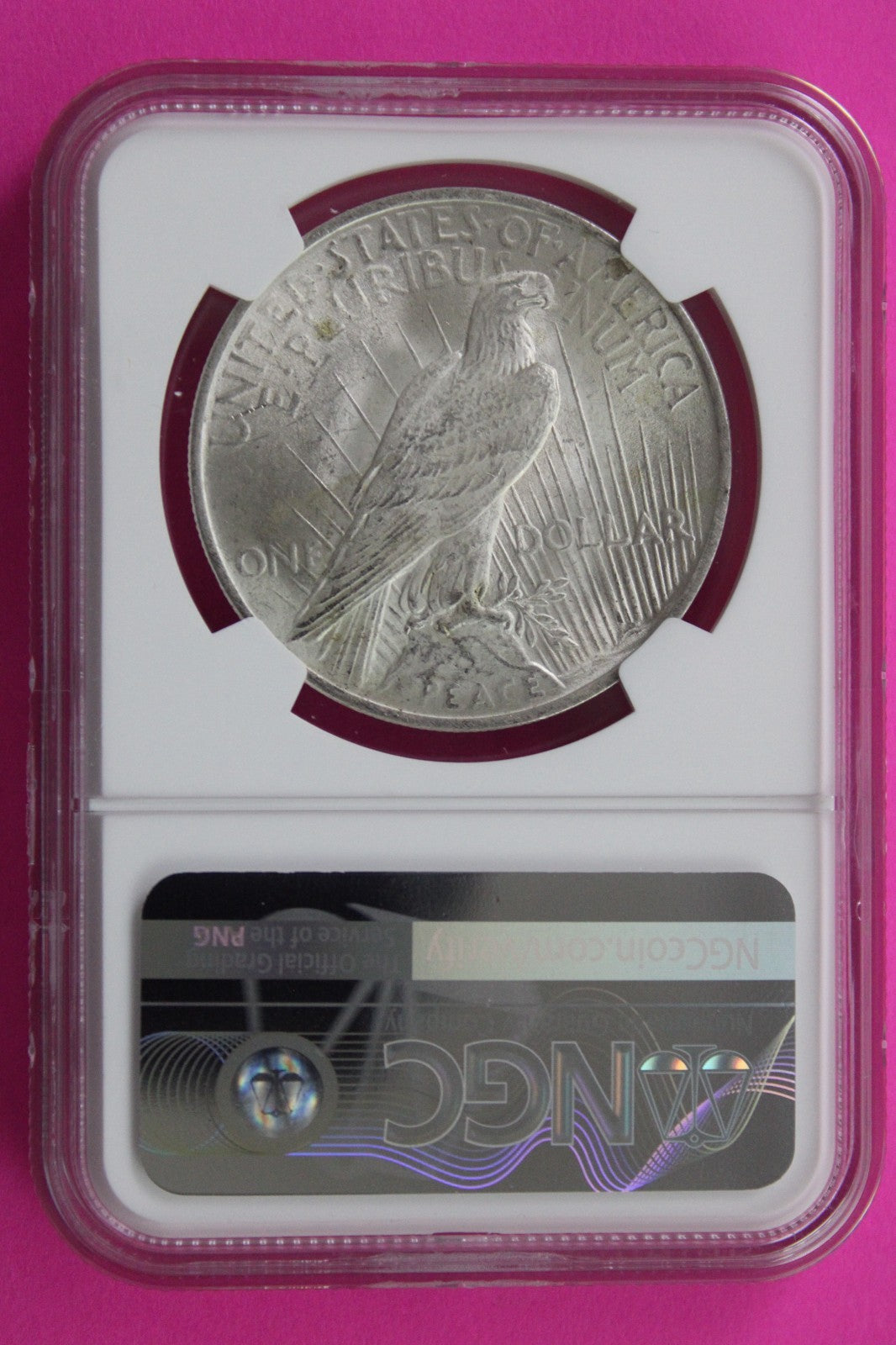 1923 P MS 63 Liberty Peace Silver Dollar NGC Certified Graded Authentic 722