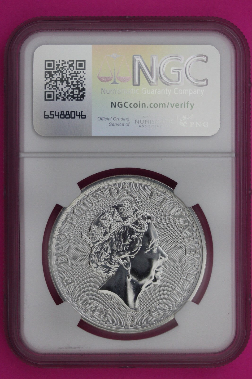 2017 MS 69 Great Britain £2 Britannia 20th Anniversary Privy NGC Graded Slab 884