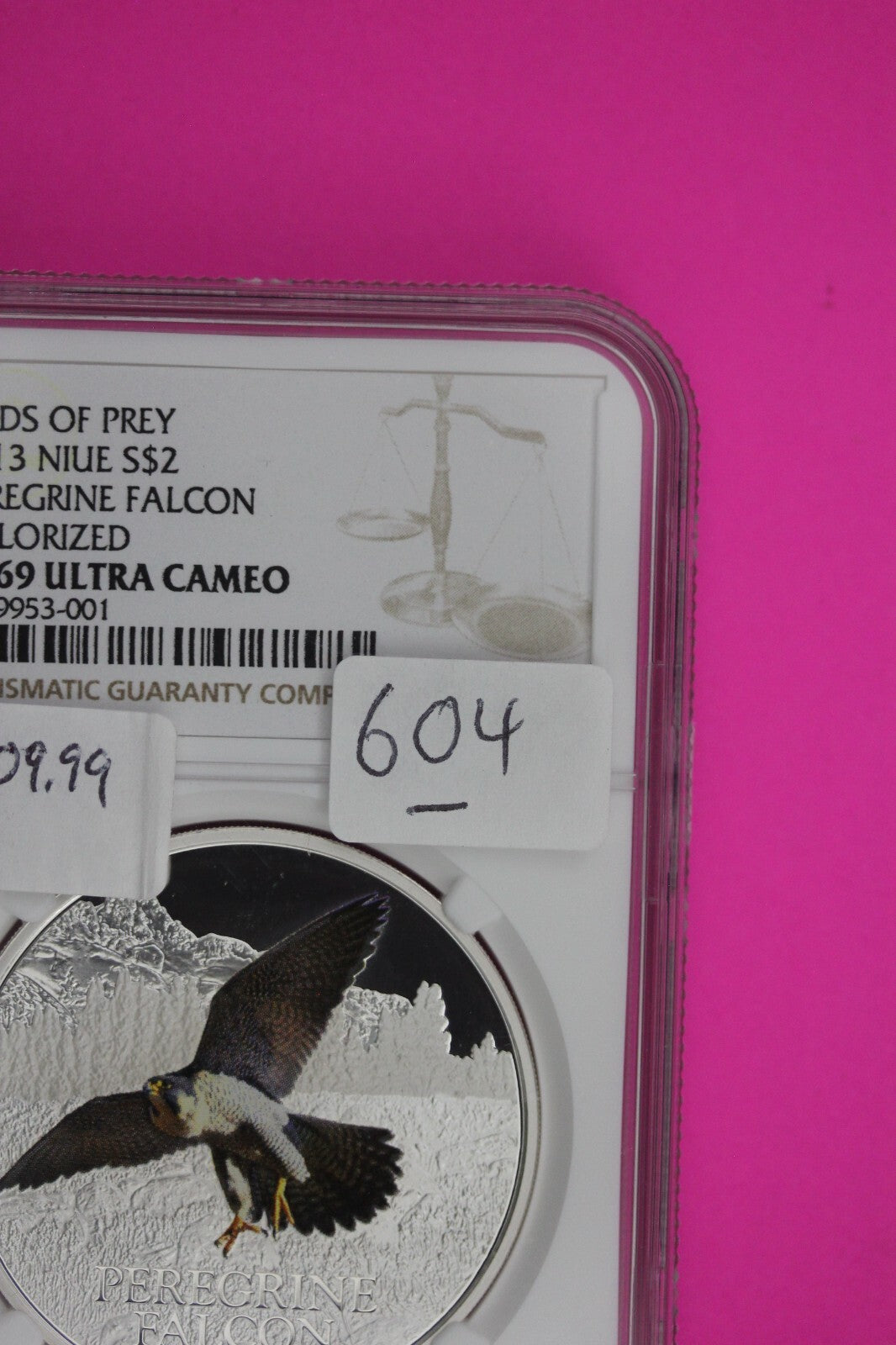 2013 PF 69 Niue Perigrine Falcon Colorized Birds Of Prey NGC Certified $2 604