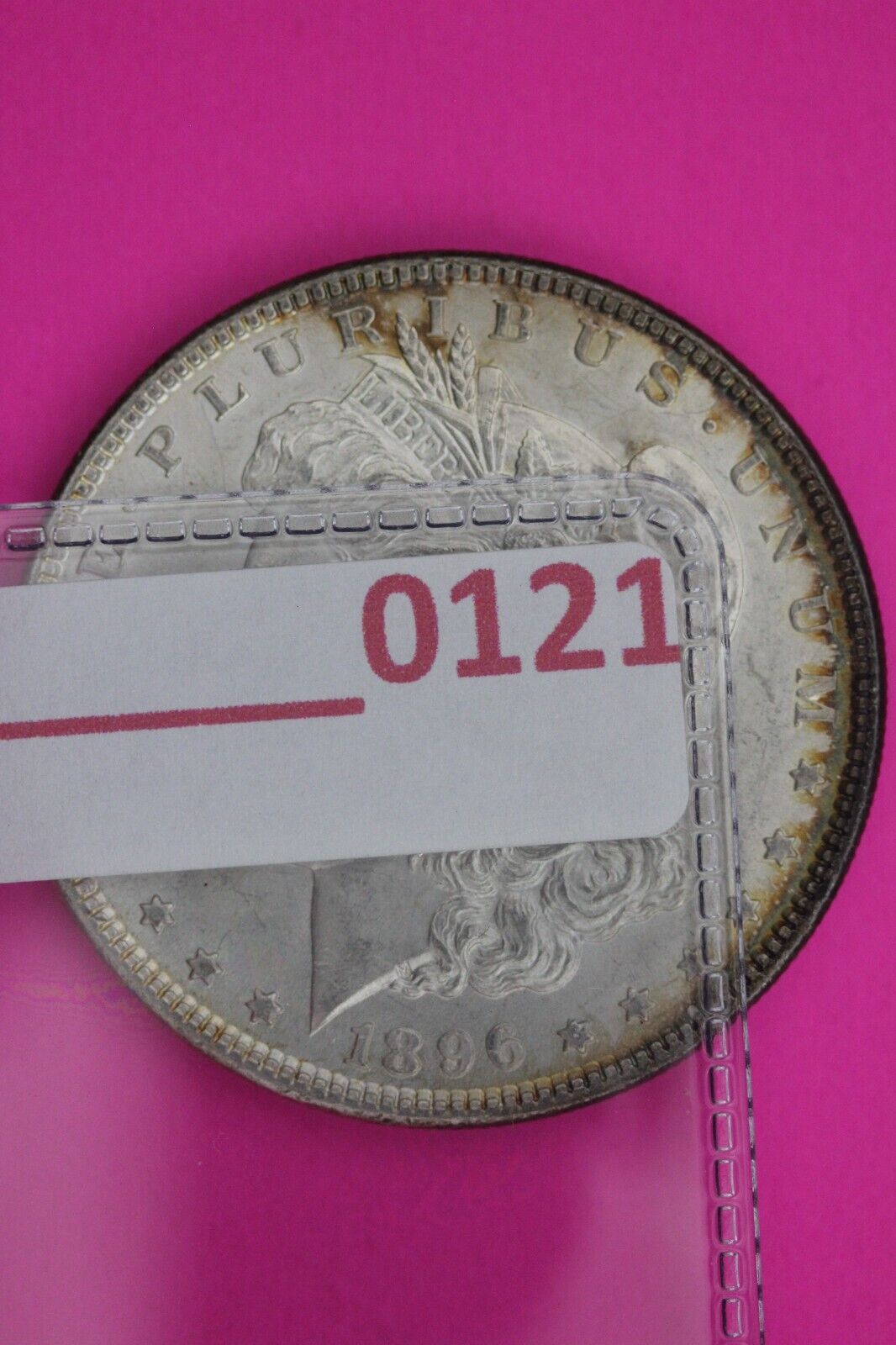 Rainbow Toned 1896 P Liberty Morgan Silver Dollar Coin Guaranteed Authentic 121N