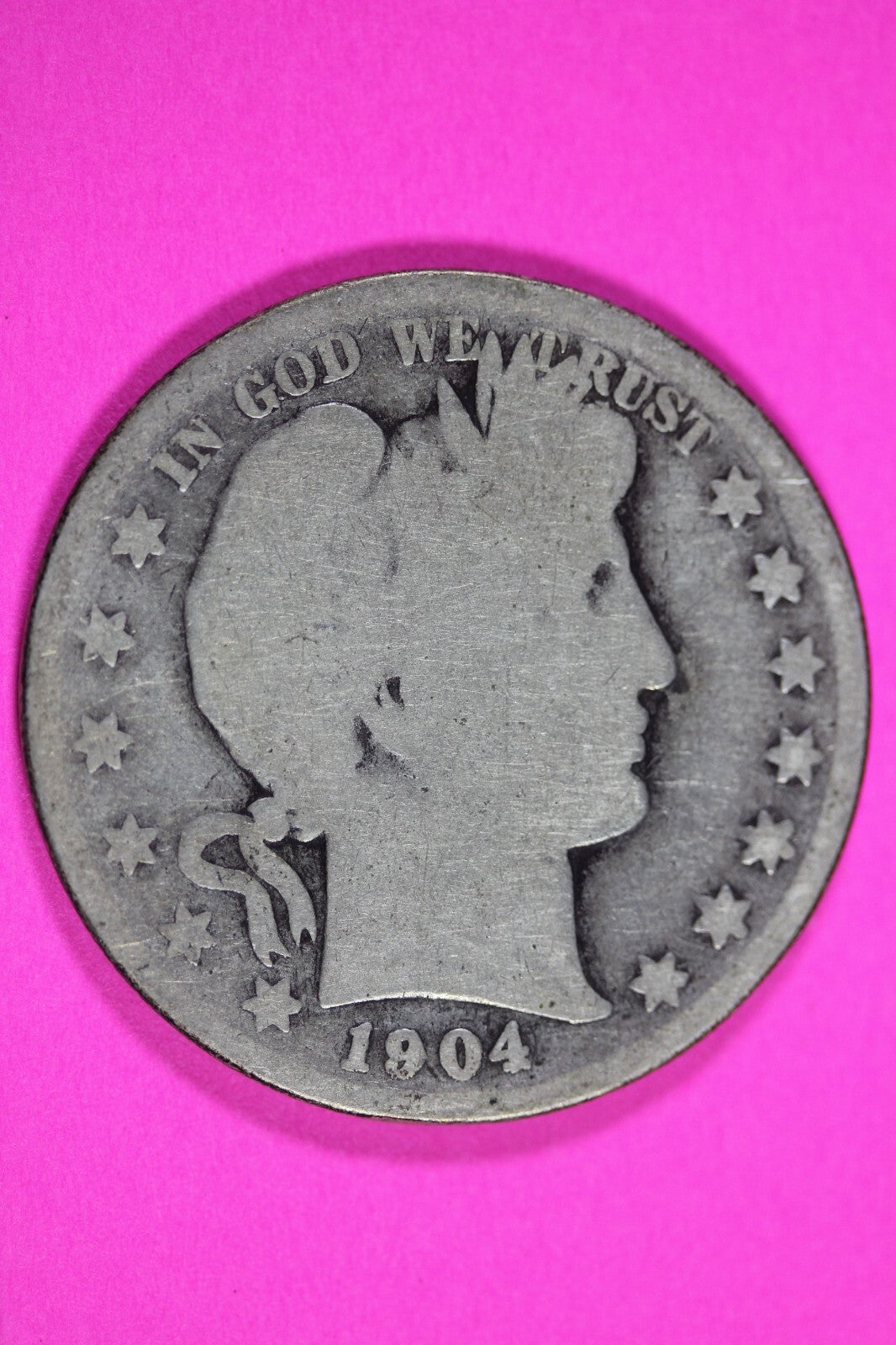 1904 S Barber Liberty Half Dollar Scarce Semi Key Date Coin San Francisco 270