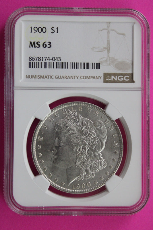 1900 P MS 63 Liberty Morgan Silver Dollar NGC Certified Graded Authentic 847