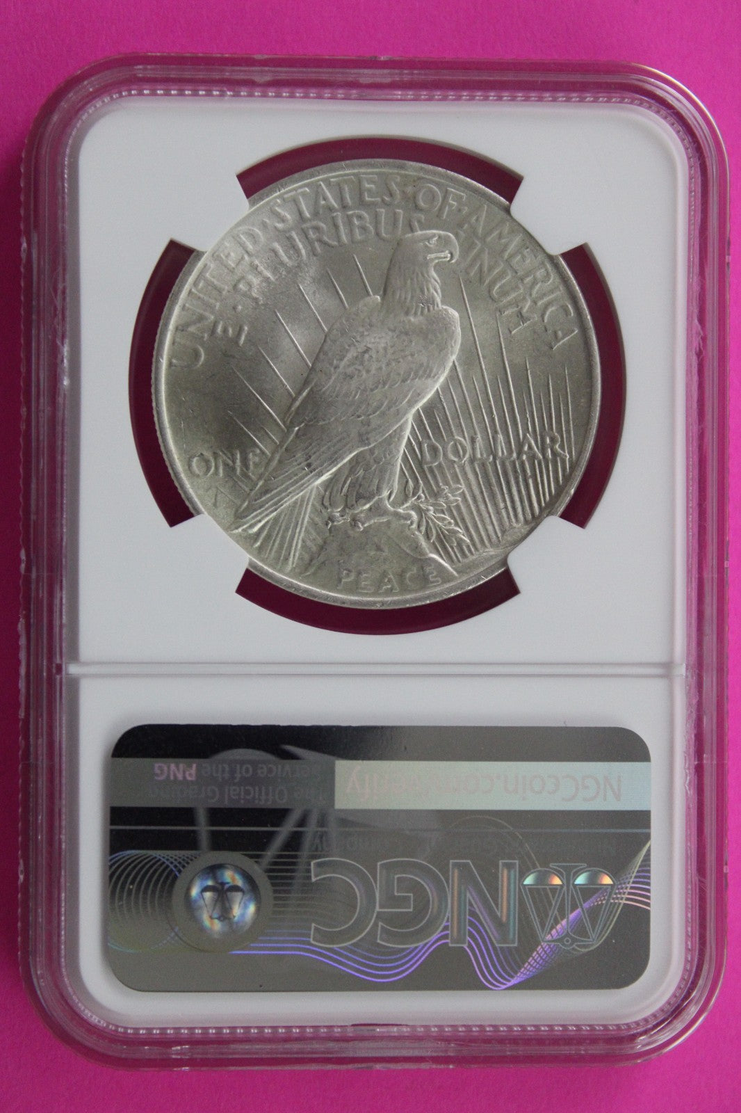 1923 P MS 63 Liberty Peace Silver Dollar NGC Certified Graded Authentic 719