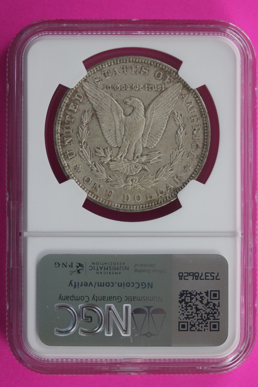 1896 P MS 63 Liberty Morgan Silver Dollar NGC Certified Graded Slab 461