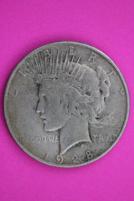 1928 S Peace Lady Liberty Semi Key Date Silver Dollar Guaranteed Authentic 1603