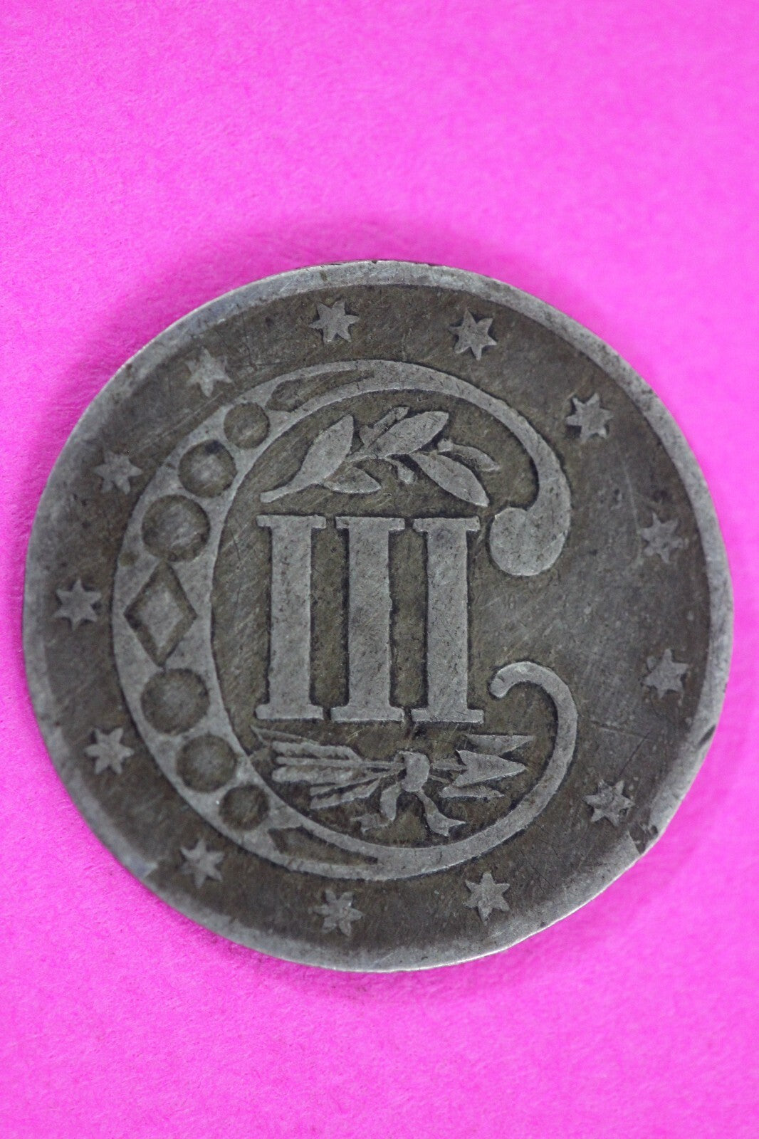 1854 Trime 3 Three Cent Silver Dime Exact Coin Shown In Pics Semi Key Date 101