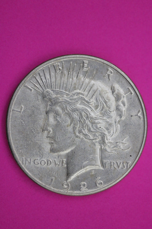 High Grade 1926 S Liberty Peace Silver Dollar San Francisco Mint Nice Luster 215