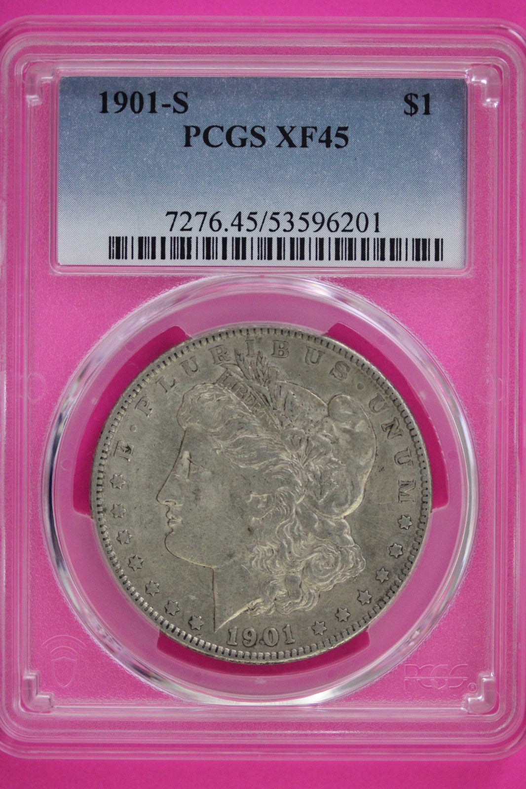 1901 S XF 45 Liberty Morgan Silver Dollar PCGS Graded Authentic Certified 91