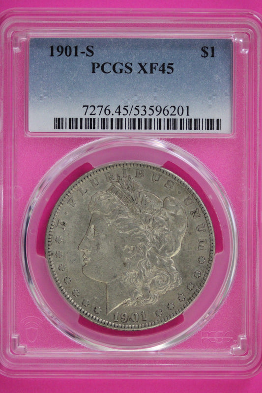 1901 S XF 45 Liberty Morgan Silver Dollar PCGS Graded Authentic Certified 91