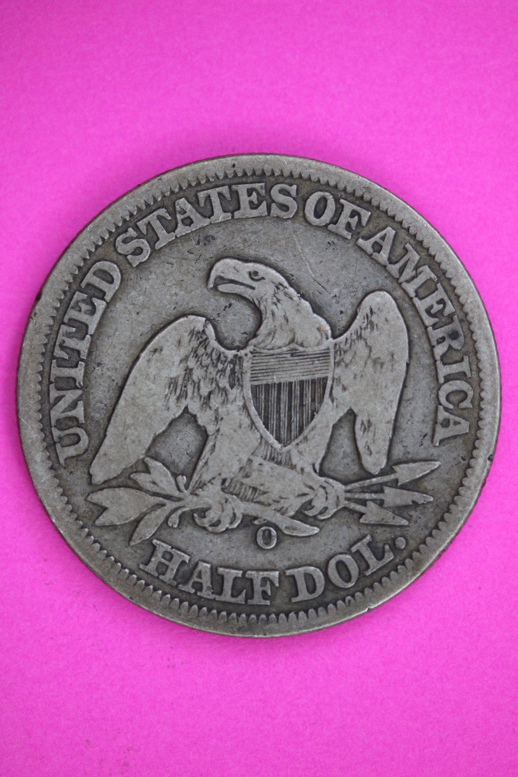 1858 O Seated Liberty Silver Half Dollar Guaranteed Authentic Genuine Coin 2852