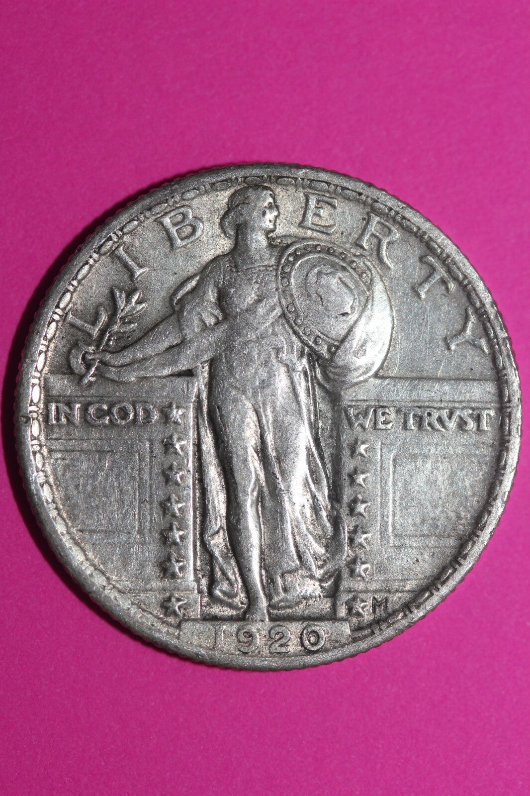 High Grade 1920 P Standing Liberty Silver Quarter Guaranteed Authentic Coin 1115