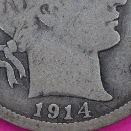 1914 P Barber Liberty Dime Scarce Semi Key Date Silver Coin Philadelphia Mint 33