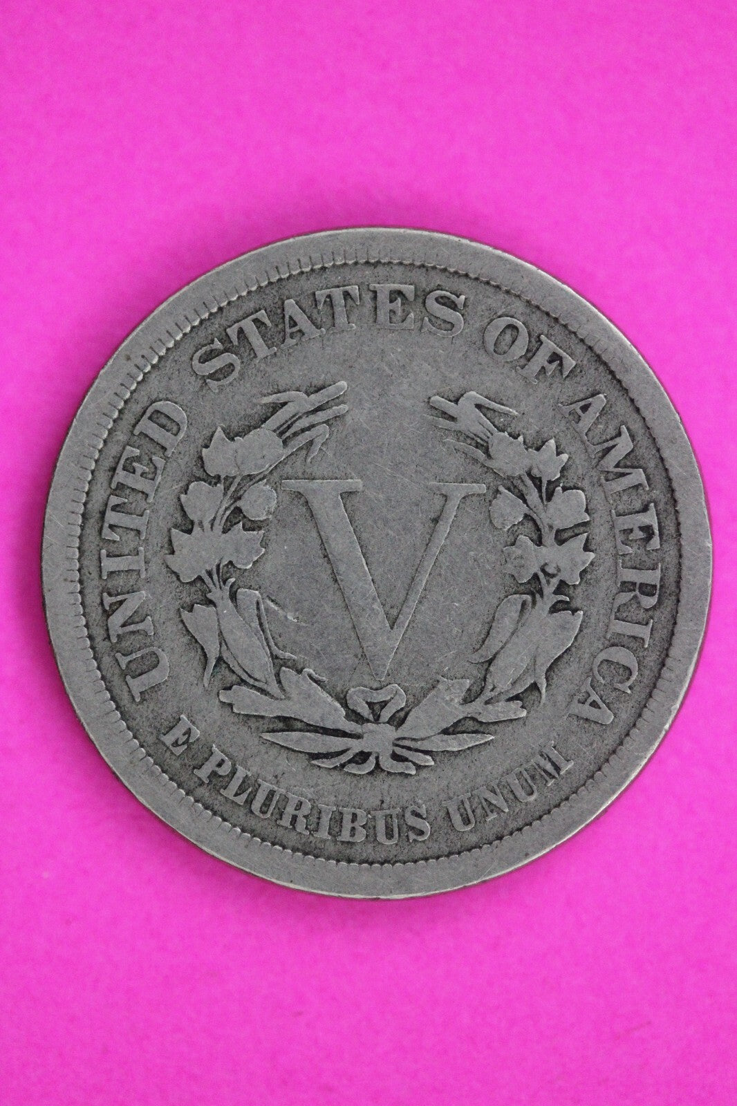 1883 No Cents V Liberty Nickel Guaranteed Authentic & Genuine Coin Free 1526