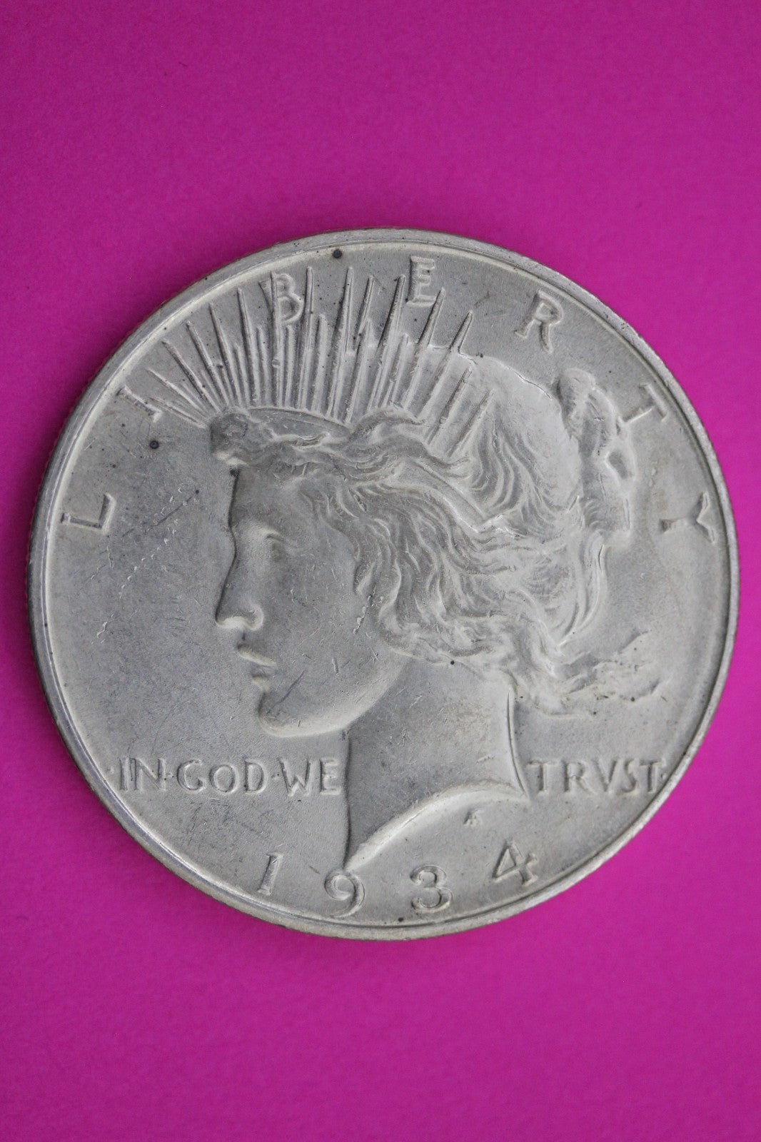 1934 D Peace Silver Dollar LIberty Coin Guaranteed Authentic U.S.A. Seller 1959