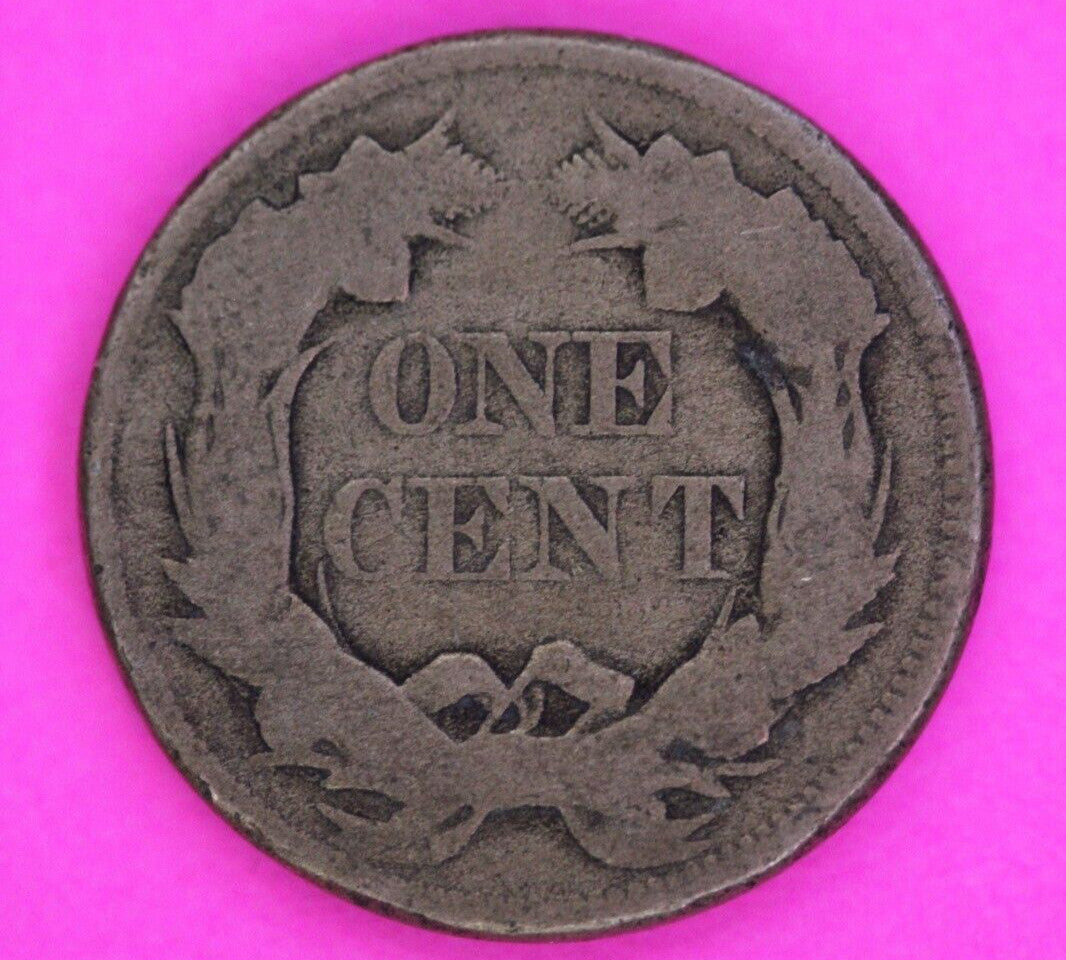 1857 Flying Eagle Cent Penny Exact Scarce Early Type Coin as Pictured 07