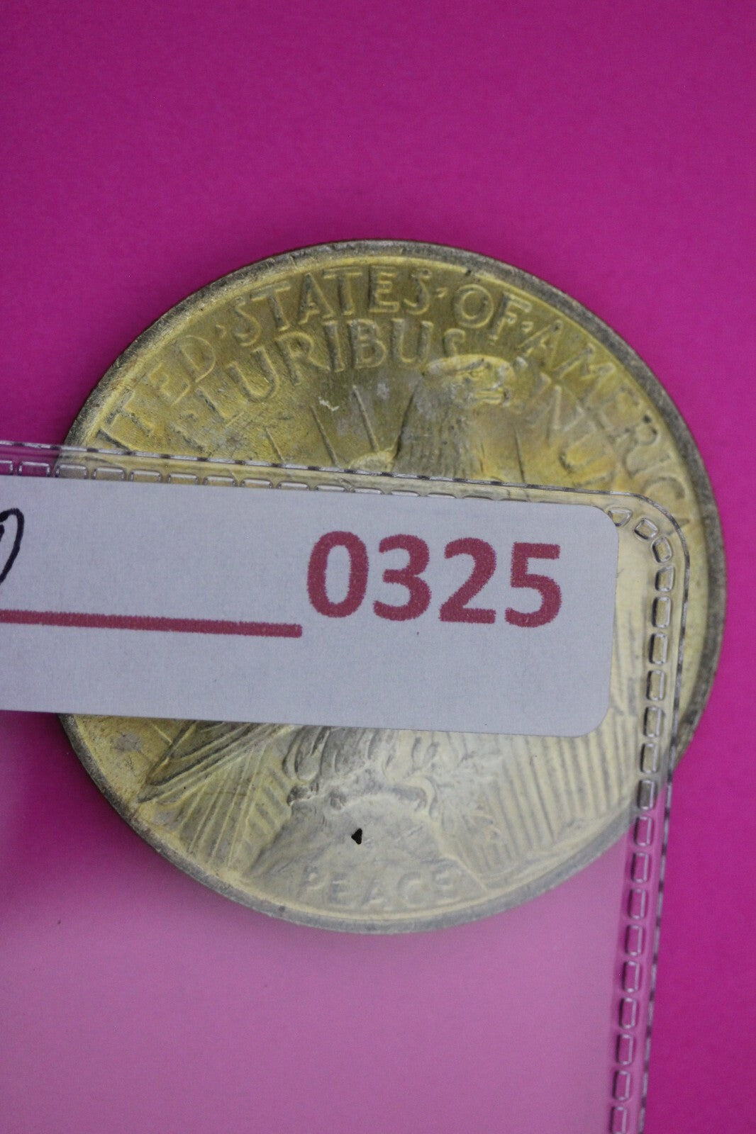 Toned 1923 P Peace Silver Dollar LIberty Coin Guaranteed Authentic 0335N