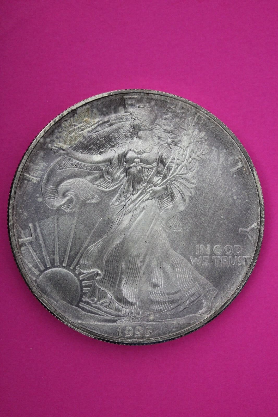 Gem BU 1995 American Silver Eagle Key Date 1 Ounce .999 Exact Coin Shown 33